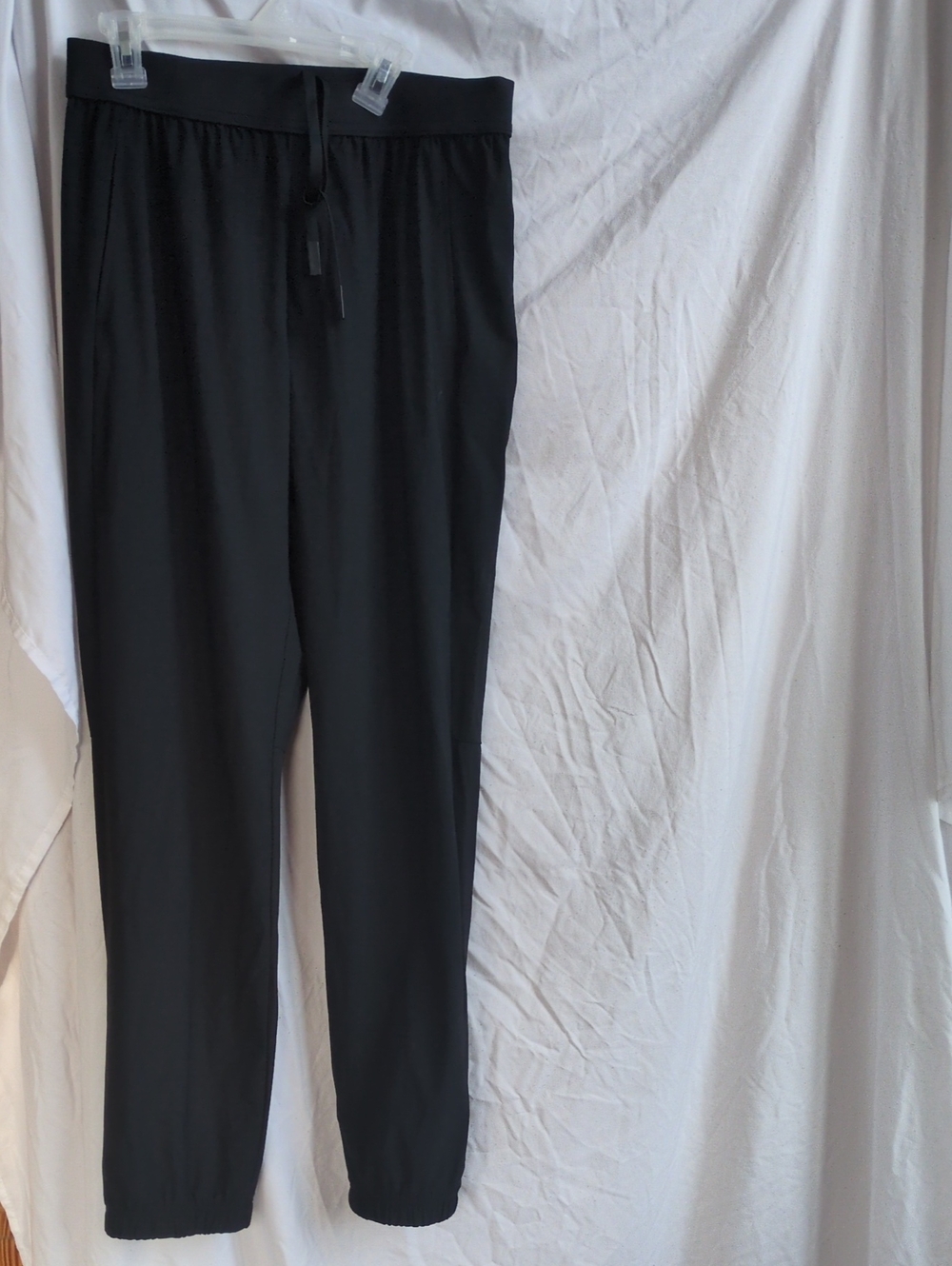 Womens Black Drawstring Jogger Pants